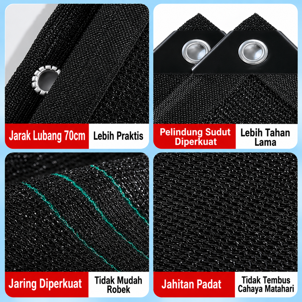 💥Diskon 50%, jaring peneduh 99,99%, terlindung dari sinar UV, berventilasi dan sejuk.