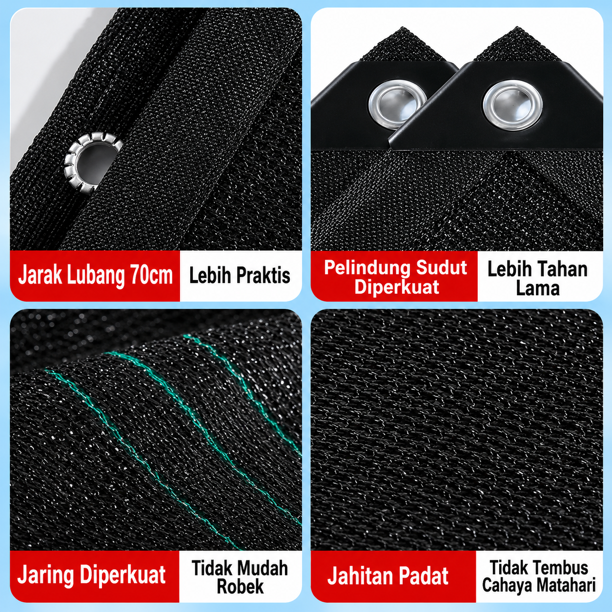 💥Diskon 50%, jaring peneduh 99,99%, terlindung dari sinar UV, berventilasi dan sejuk.