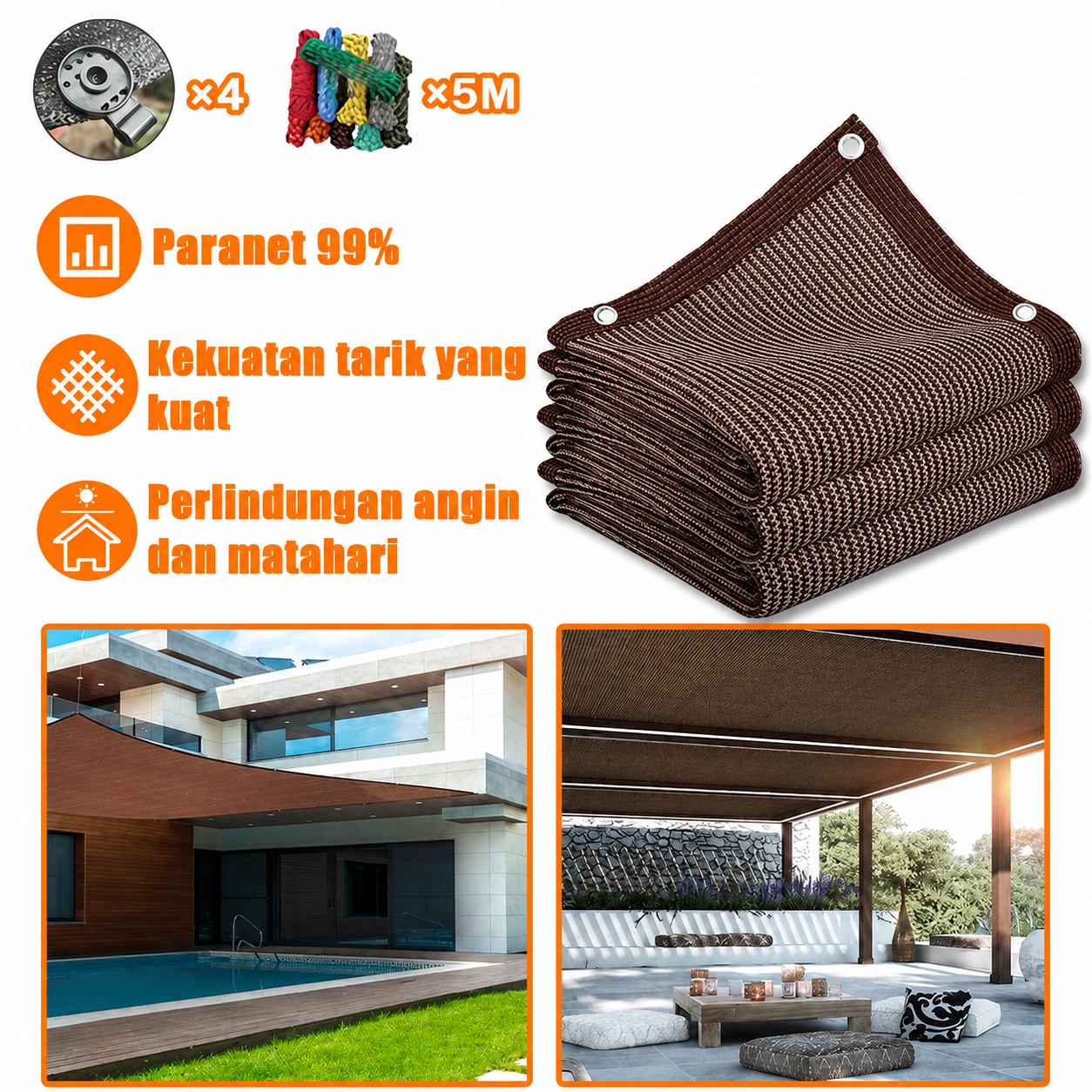 💥Diskon 50%, jaring peneduh 99,99%, terlindung dari sinar UV, berventilasi dan sejuk.
