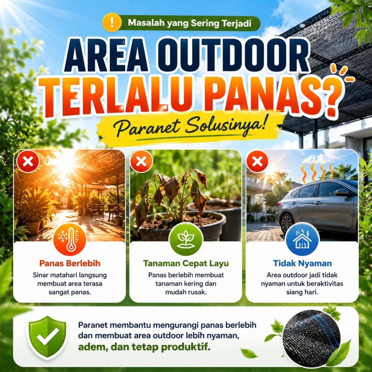 💥Garansi penggantian gratis selama lima tahun, jaring peneduh 99,99%, tahan api, tahan hujan, dan tahan radiasi.
