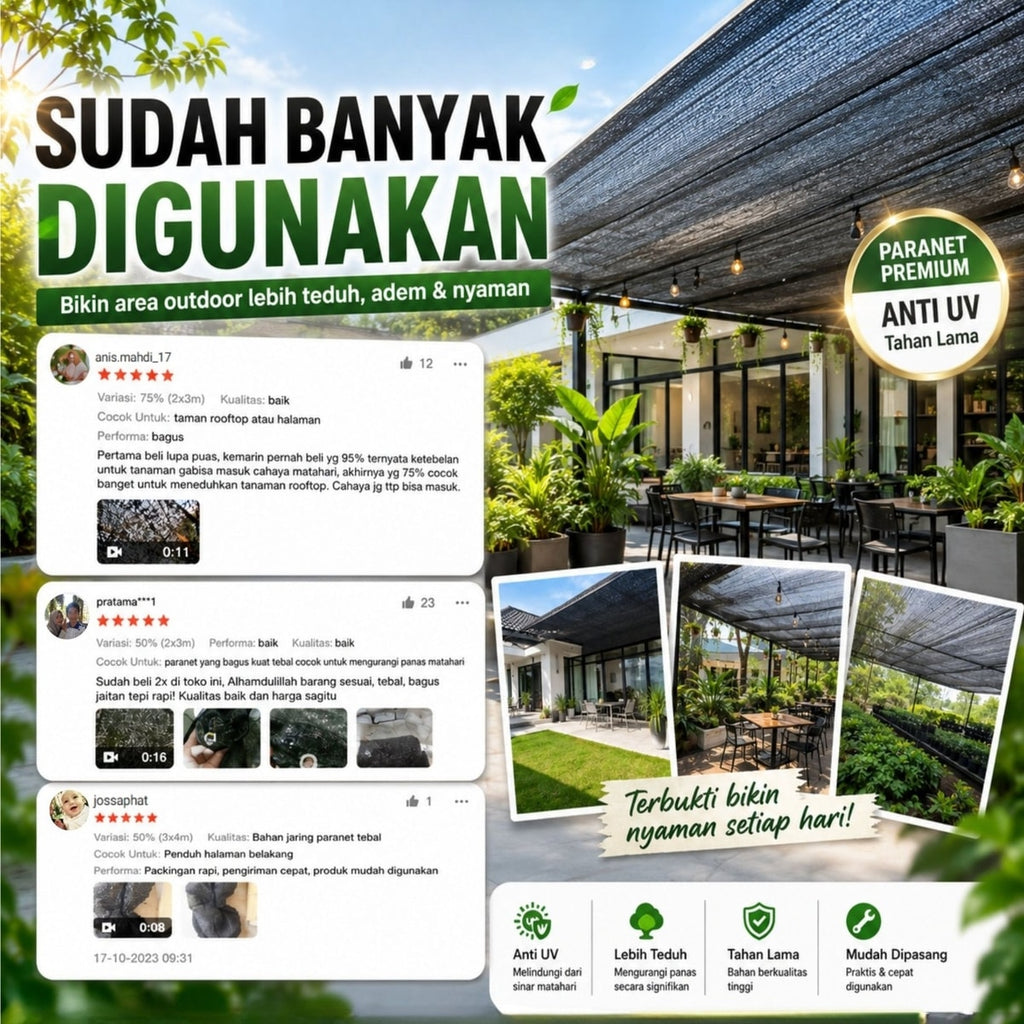 💥Garansi penggantian gratis selama lima tahun, jaring peneduh 99,99%, tahan api, tahan hujan, dan tahan radiasi.